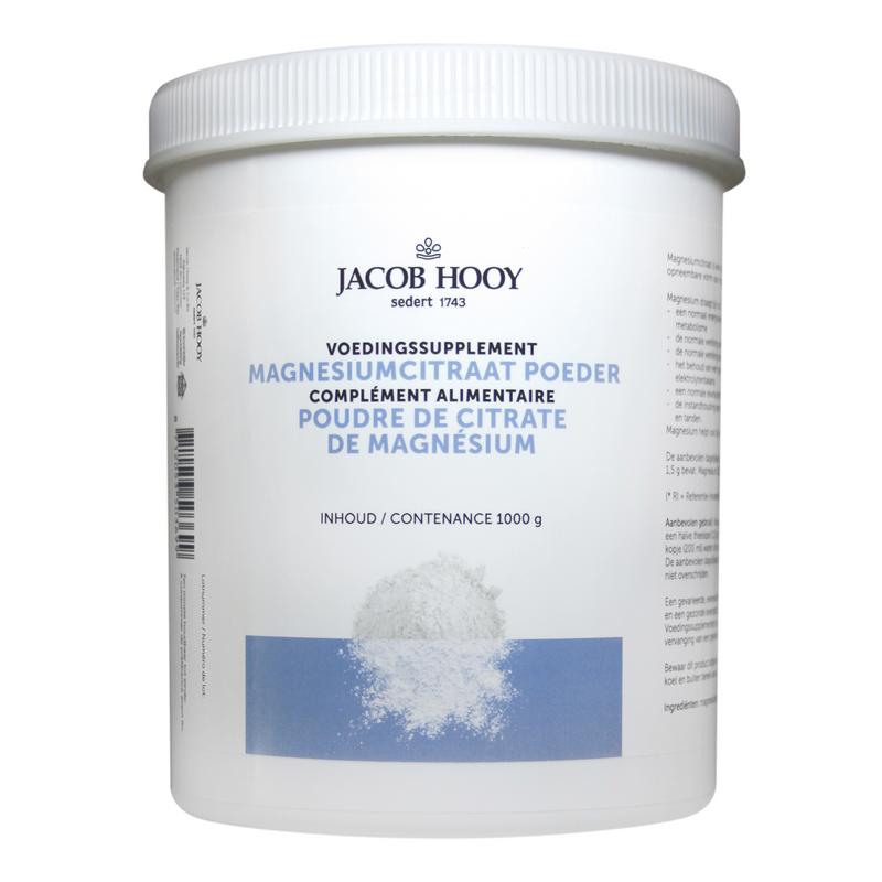 Jacob Hooy Magnesiumcitraat poeder 1 Kilogram - DrogistWereld