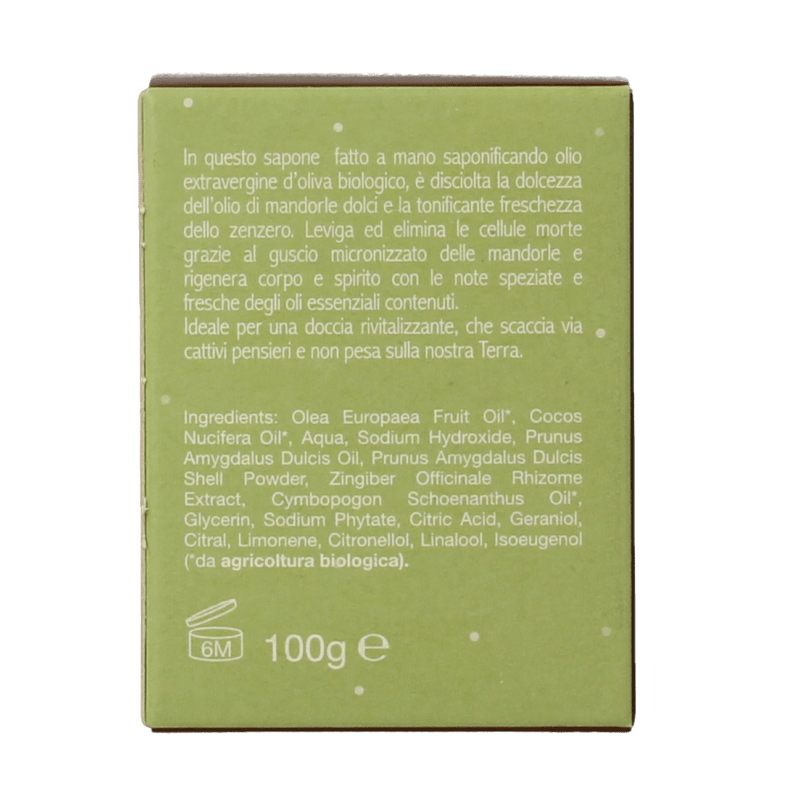 La Saponaria Zeep olive oil almond ginger 100 Gram - DrogistWereld