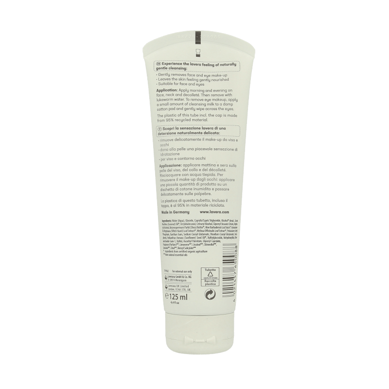 Lavera Basis Sensitive cleansing milk 125 Milliliter - DrogistWereld
