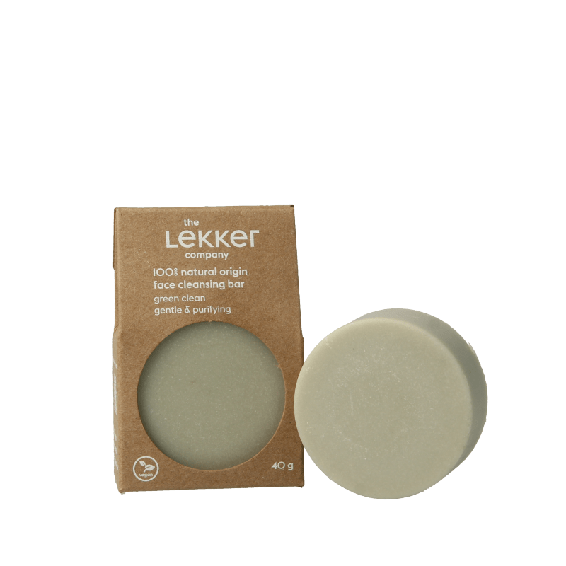 Lekker Company Face bar green clean 40 Gram - DrogistWereld