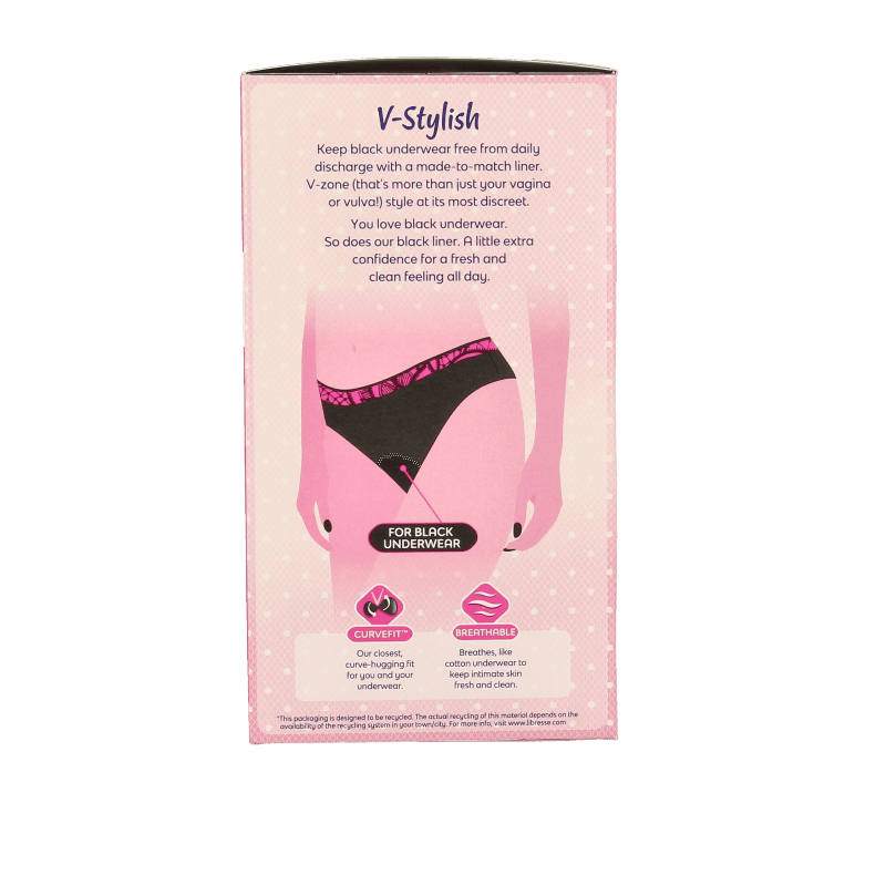 Libresse Inlegkruisjes normaal black 30 Stuks - DrogistWereld