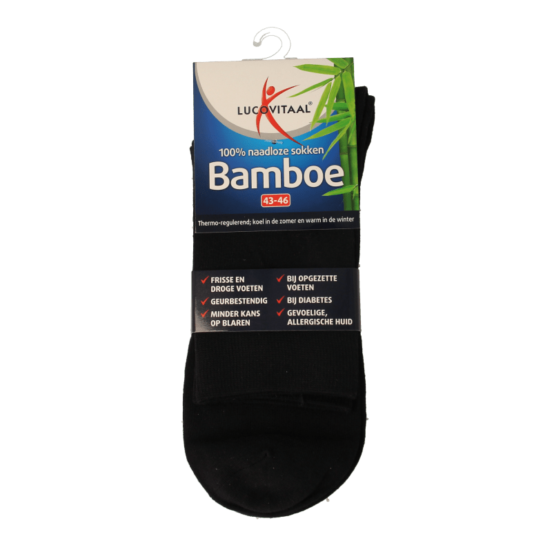 Lucovitaal Bamboe sok lang blauw maat 43 - 46 1 Paar - DrogistWereld