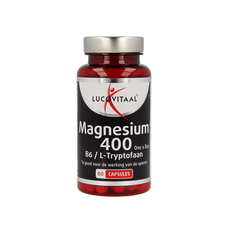 Lucovitaal Magnesium 400 met B6 en L - Tryptofaan 60 Capsules - DrogistWereld