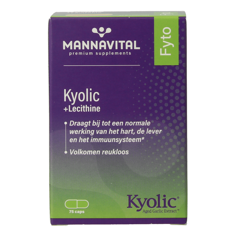 Mannavital Kyolic + lecithine 75 Capsules - DrogistWereld