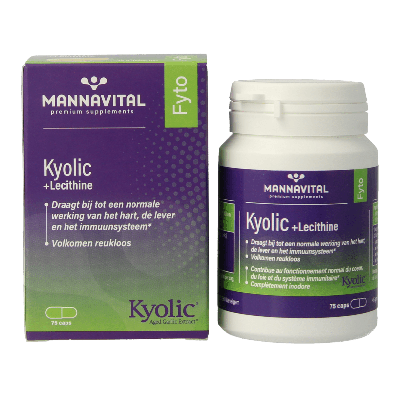 Mannavital Kyolic + lecithine 75 Capsules - DrogistWereld