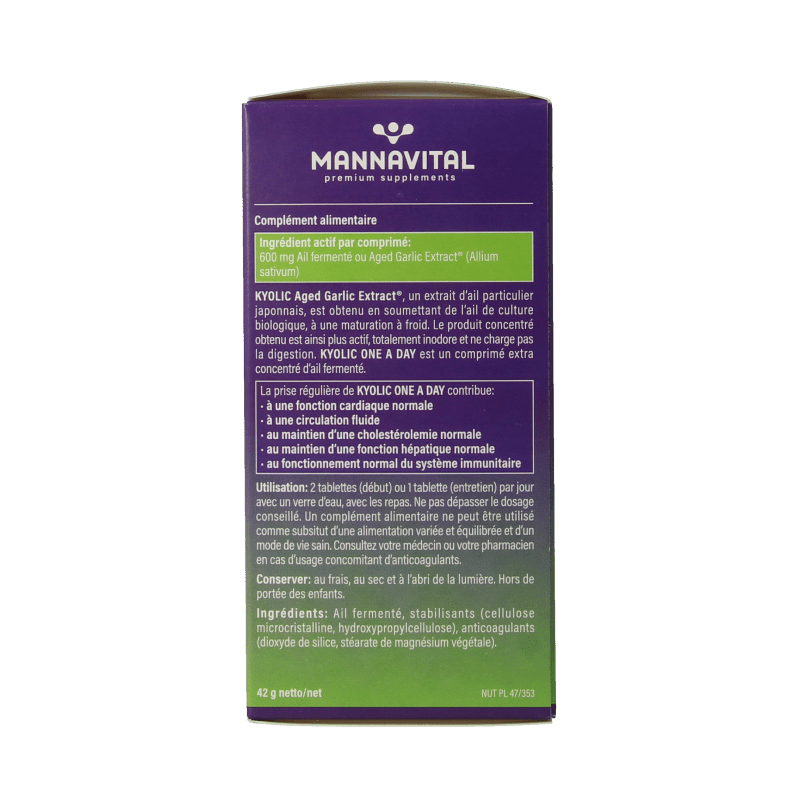 Mannavital Kyolic one a day 60 Tabletten - DrogistWereld