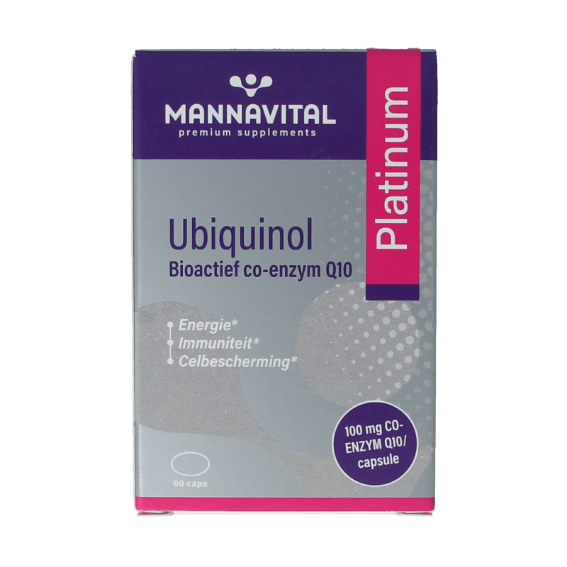 Mannavital Ubiquinol platinum 60 Capsules - DrogistWereld