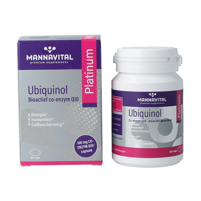Mannavital Ubiquinol platinum 60 Capsules - DrogistWereld