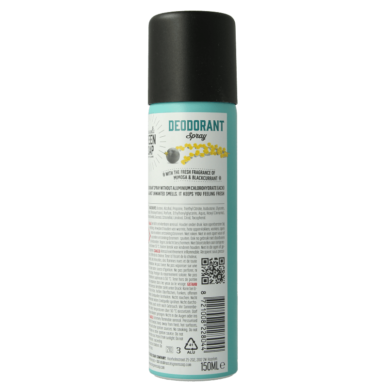 Marcel's Green Soap Deospray mimosa black currant 150 Milliliter - DrogistWereld