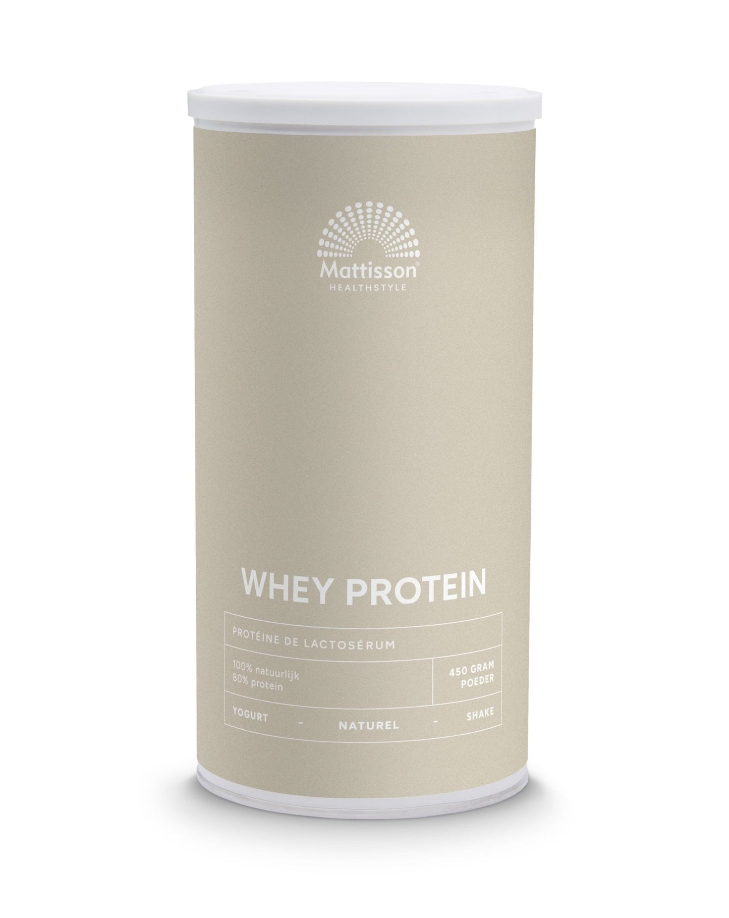 Mattisson Sport wei whey proteine concentraat naturel 450 Gram - DrogistWereld