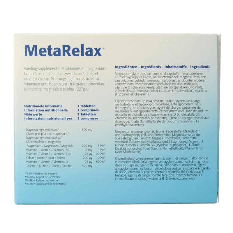 Metagenics Metarelax 180 Tabletten - DrogistWereld