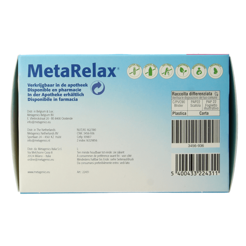 Metagenics Metarelax 180 Tabletten - DrogistWereld