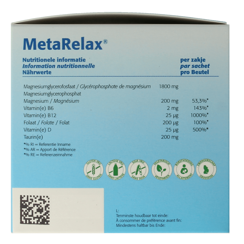 Metagenics Metarelax sachets 40 Sachets - DrogistWereld