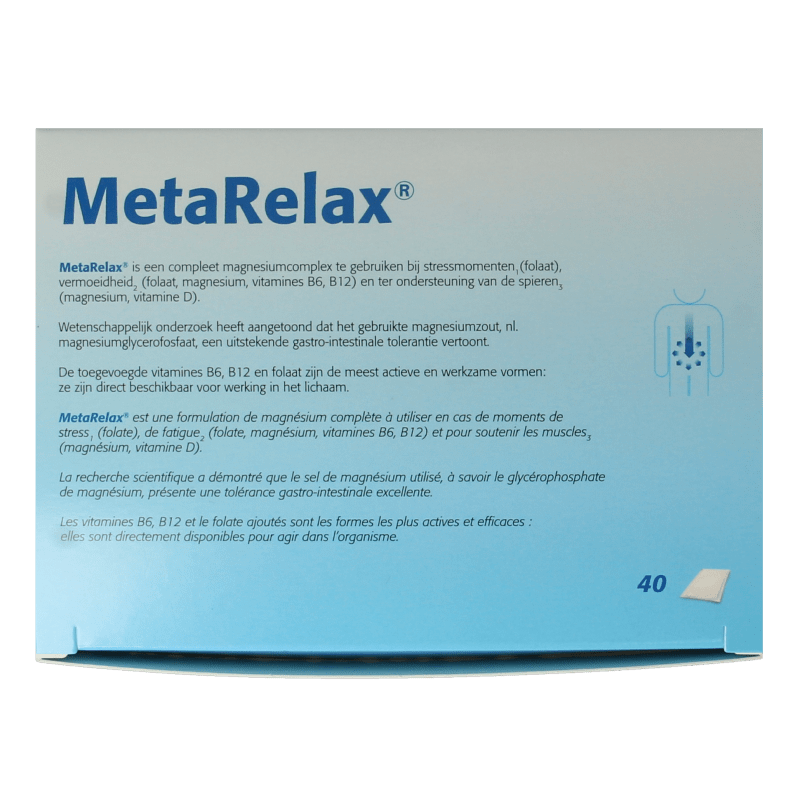 Metagenics Metarelax sachets 40 Sachets - DrogistWereld