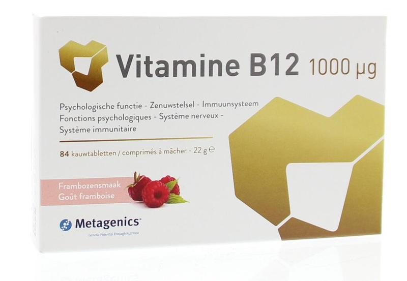 Metagenics Vitamine B12 1000mcg 84 Kauwtabletten - DrogistWereld