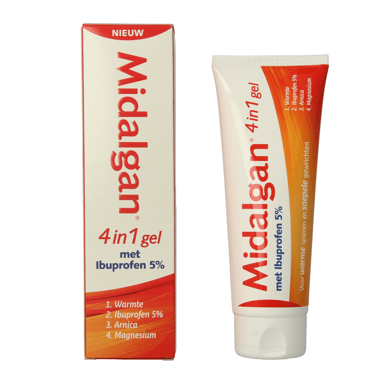 Midalgan 4 in 1 gel + 5% ibuprofen 100 Gram - DrogistWereld