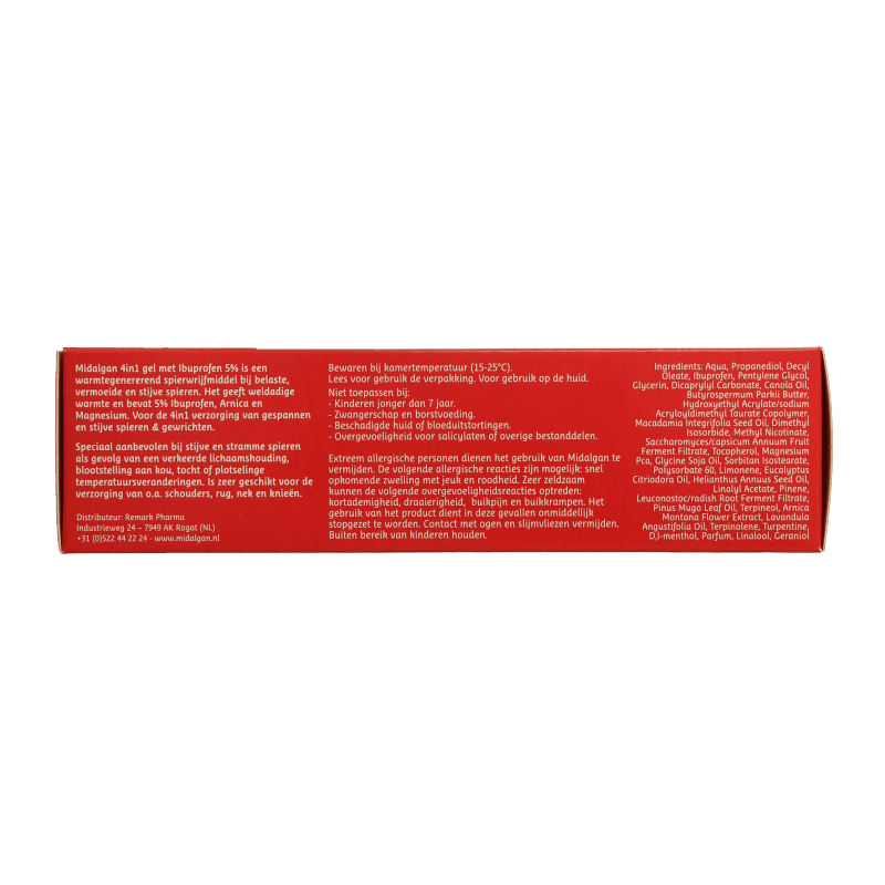 Midalgan 4 in 1 gel + 5% ibuprofen 100 Gram - DrogistWereld