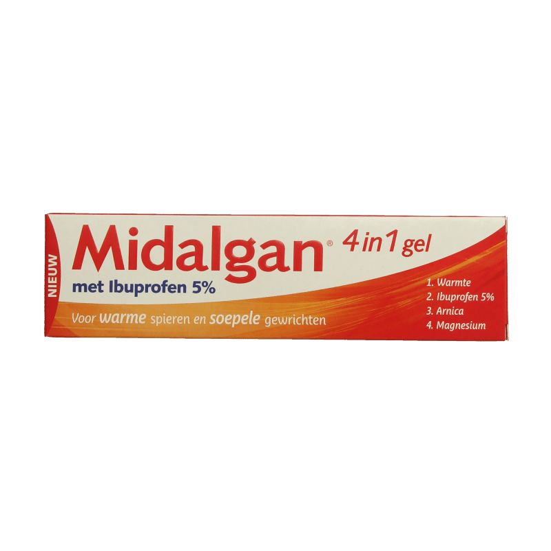 Midalgan 4 in 1 gel + 5% ibuprofen 100 Gram - DrogistWereld