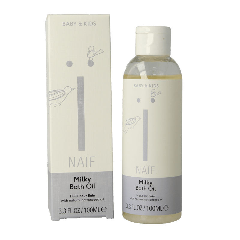 Naif Baby & kids milky bath oil 100 Milliliter - DrogistWereld