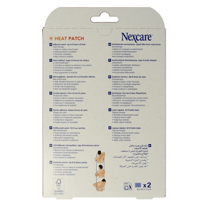 Nexcare Heat patch 2 Stuks - DrogistWereld