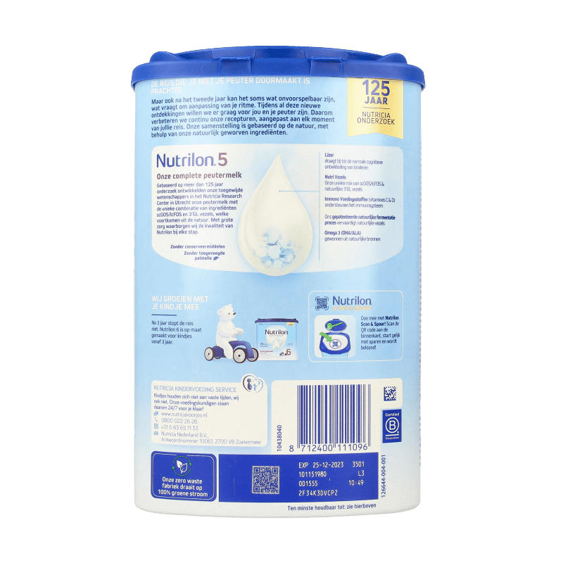 Nutrilon 5 Peuter groeimelk poeder 800 Gram - DrogistWereld