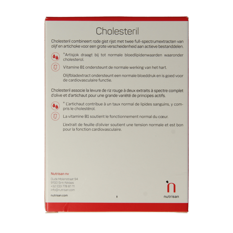 Nutrisan Cholesteril 120 Tabletten - DrogistWereld