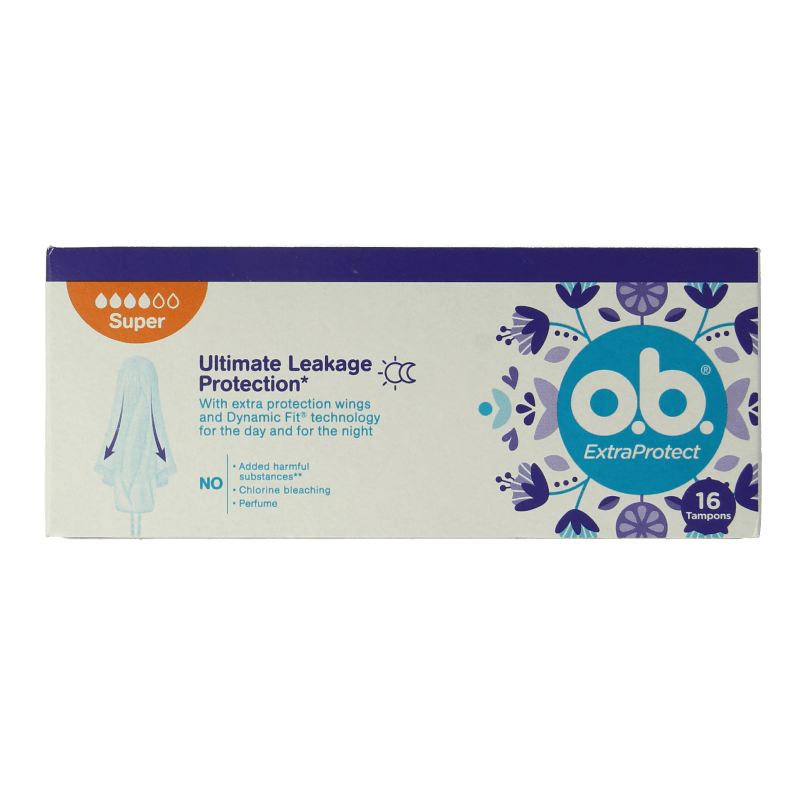 OB Tampons extra protect super 16 Stuks - DrogistWereld