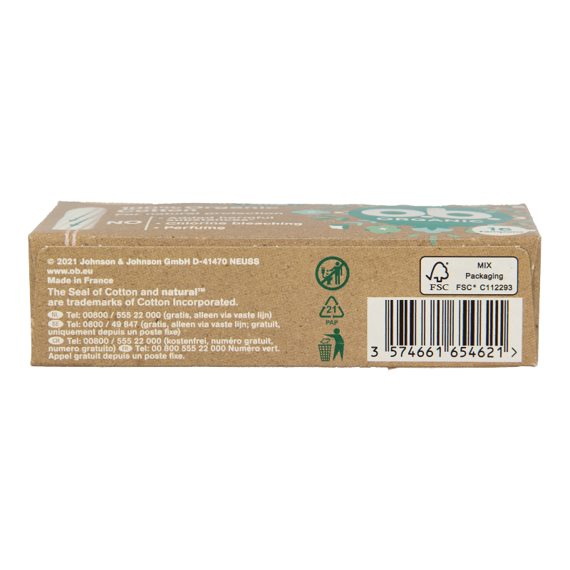 OB Tampons organic normal 16 Stuks - DrogistWereld