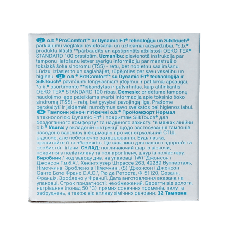 OB Tampons procomfort normal 32 Stuks - DrogistWereld
