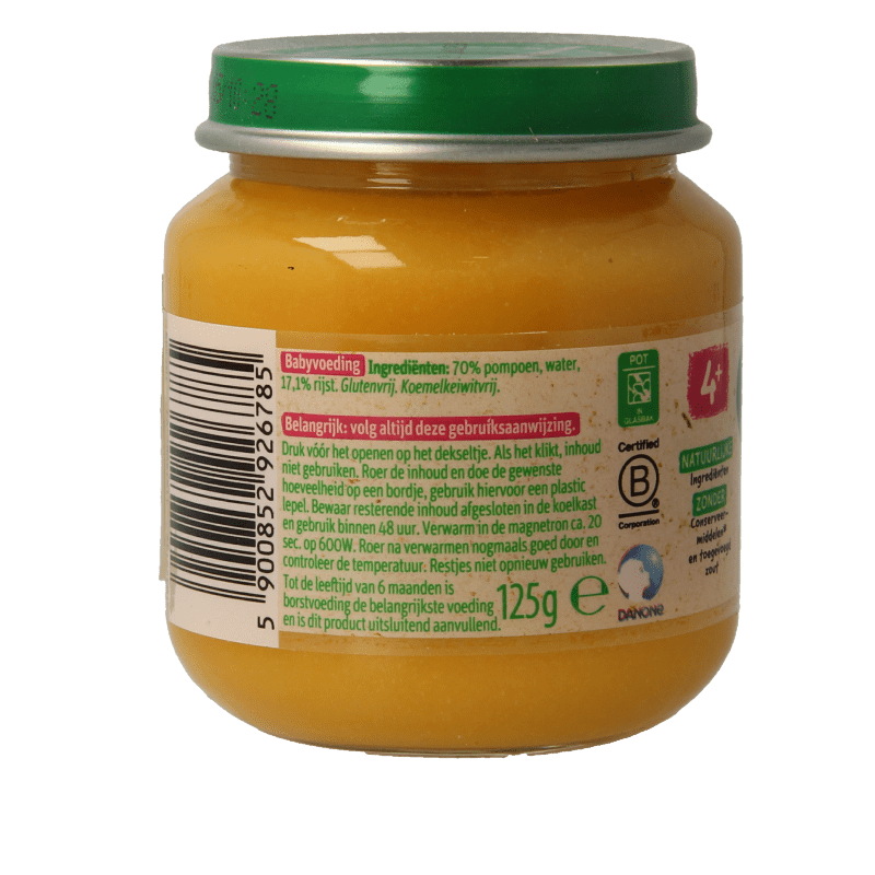 Olvarit Pompoen rijst 4M76 125 Gram - DrogistWereld