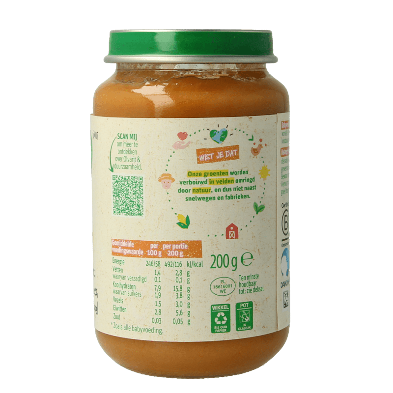 Olvarit Tomaat rundvlees aardappel wortel 200 Gram - DrogistWereld