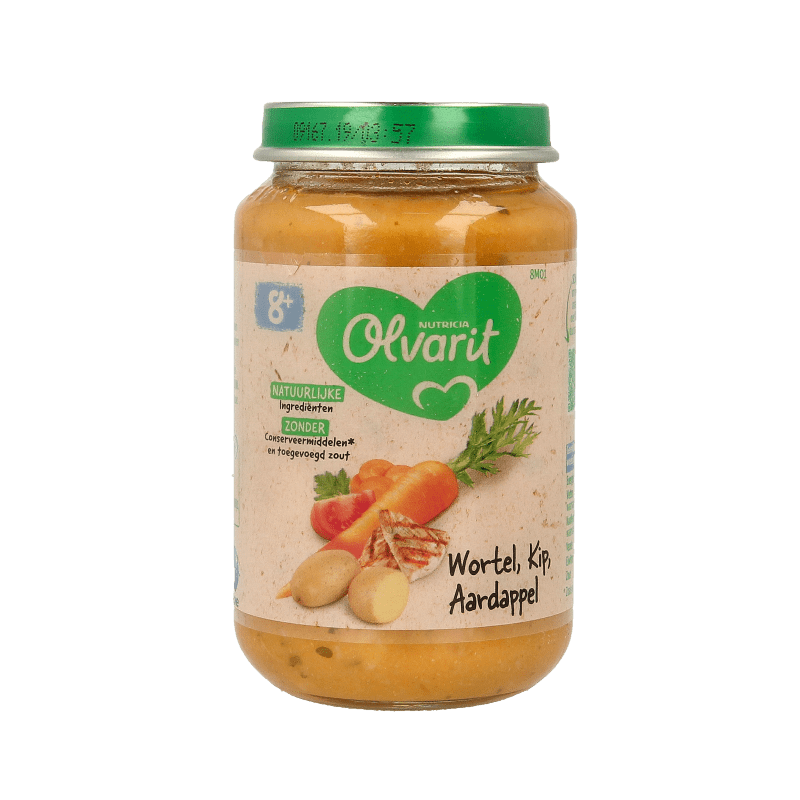 Olvarit Wortel kip aardappel 8M01 200 Gram - DrogistWereld