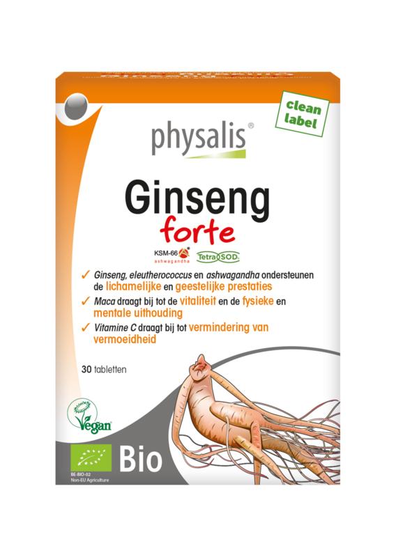 Physalis Ginseng forte bio 30 Tabletten - DrogistWereld
