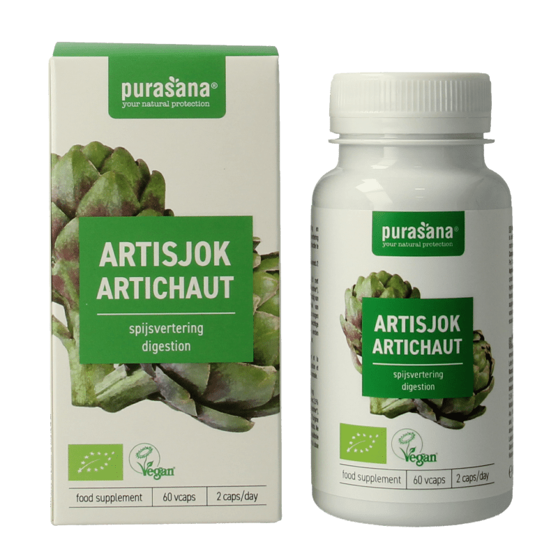 Purasana Artisjok vegan bio 60 Vegetarische capsules - DrogistWereld