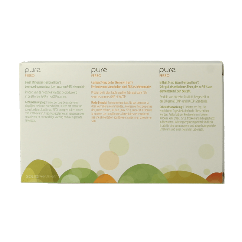Pure Ferro 60 Tabletten - DrogistWereld