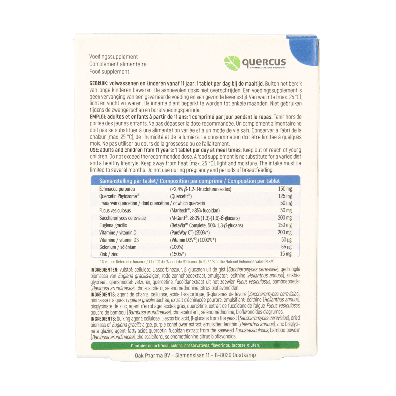 Quercus Immuprotect forte bio 30 Tabletten - DrogistWereld