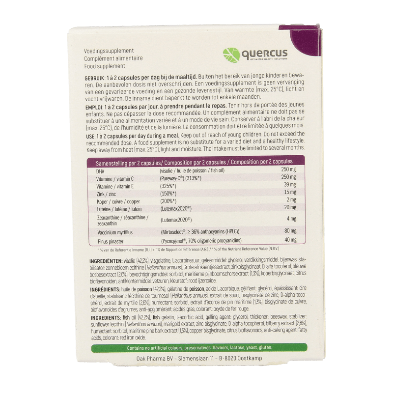 Quercus Macu - vision 30 Capsules - DrogistWereld
