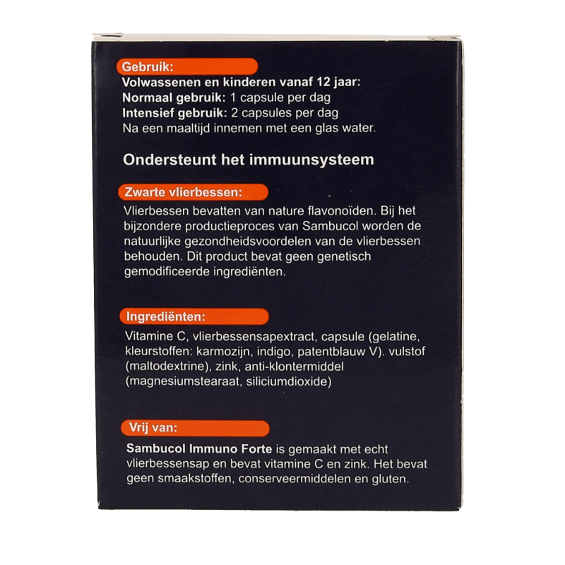 Sambucol Immuno forte 30 Capsules - DrogistWereld