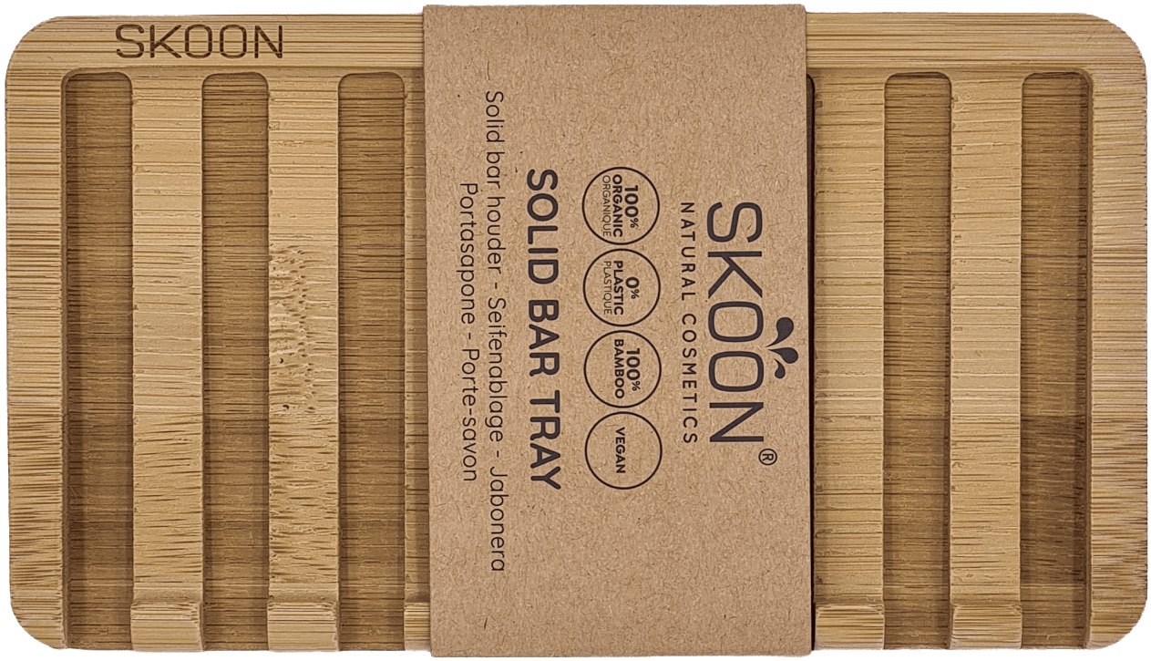 Skoon Solid bar tray - 2 bar - all bamboo 1 Set - DrogistWereld