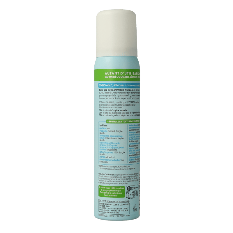 So Bio Etic Deospray women aloe vera 100 Milliliter - DrogistWereld
