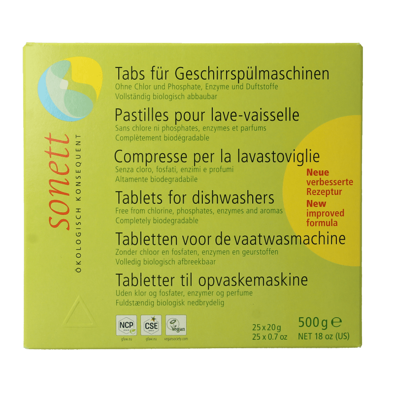 Sonett Vaatwasmachine tablet 25 Stuks - DrogistWereld