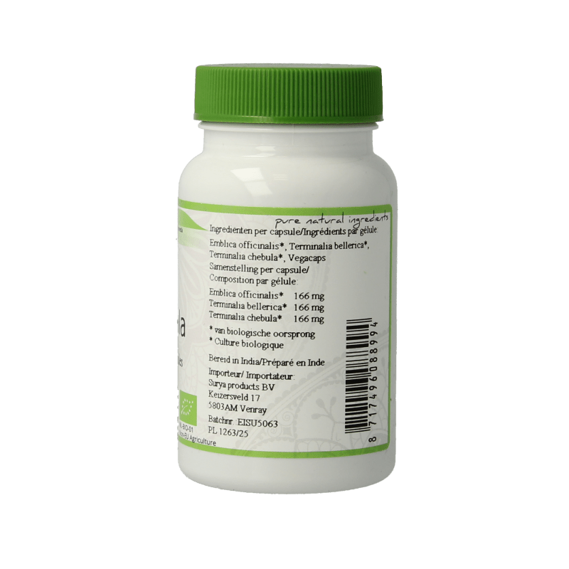 Surya Bio triphala bio 60 Vegetarische capsules - DrogistWereld