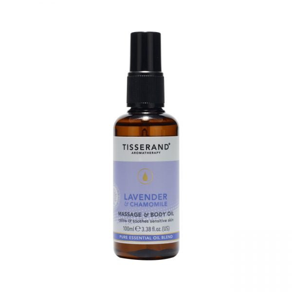 Tisserand Massage & bodyolie lavendel & kamille 100 Milliliter - DrogistWereld