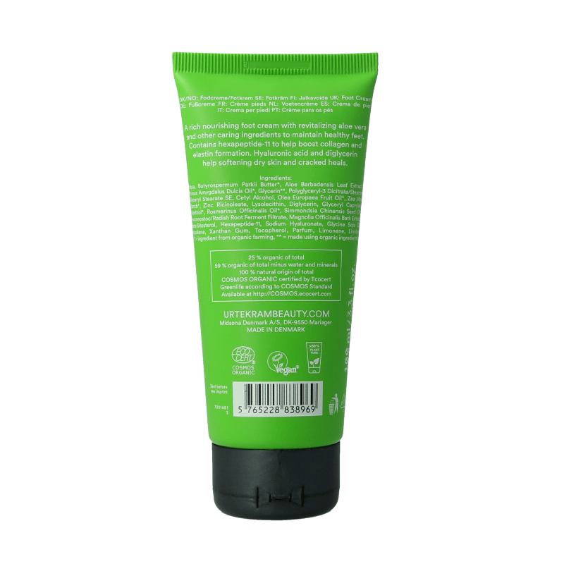 Urtekram Voetcreme aloe vera 100 Milliliter - DrogistWereld