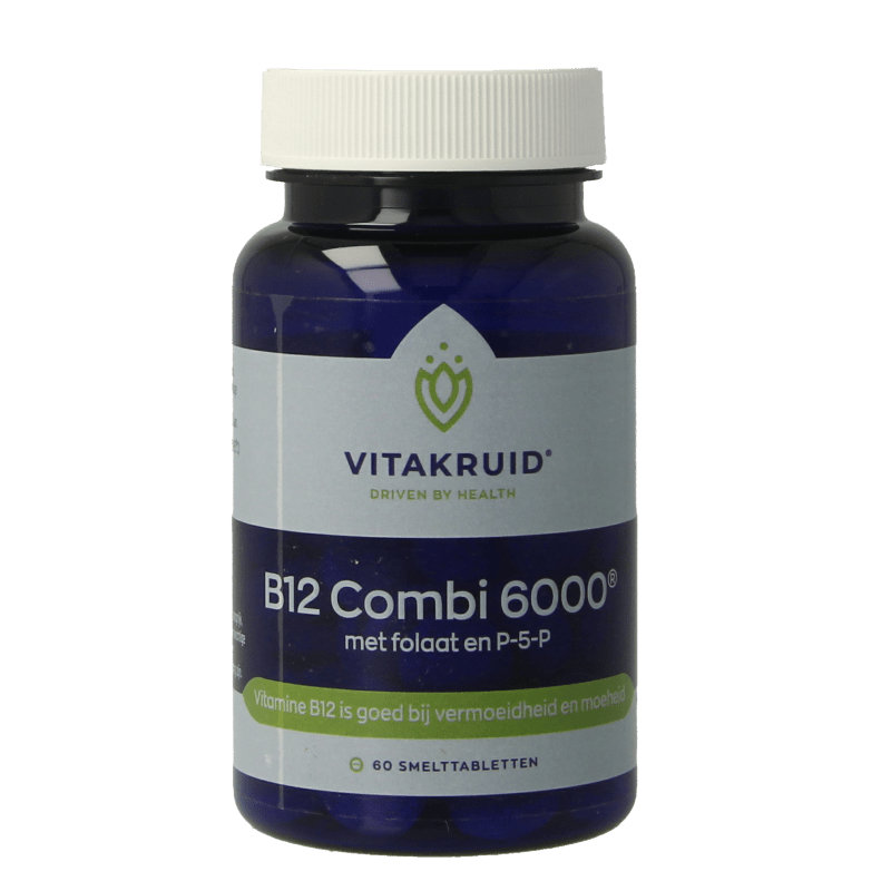 Vitakruid B12 Combi 6.000 met Actief Folaat 60 Smelttabletten - DrogistWereld