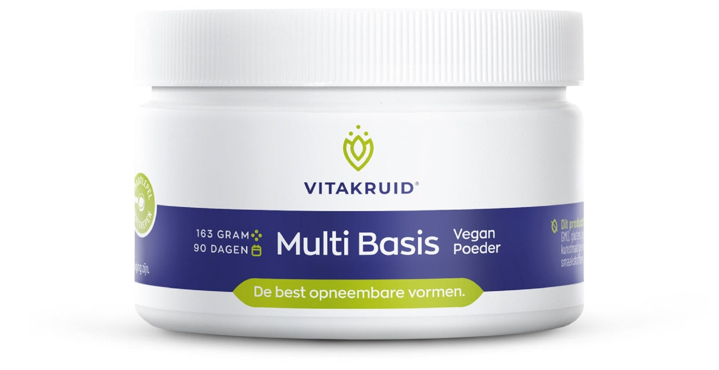 Vitakruid Multi Basis Vegan poeder met natuurlijke vormen 163 Gram - DrogistWereld