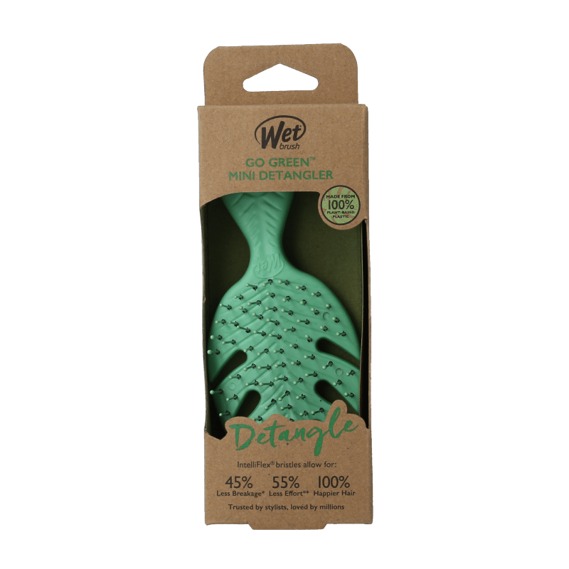 Wet Brush Go green detangler green mini 1 Stuks - DrogistWereld