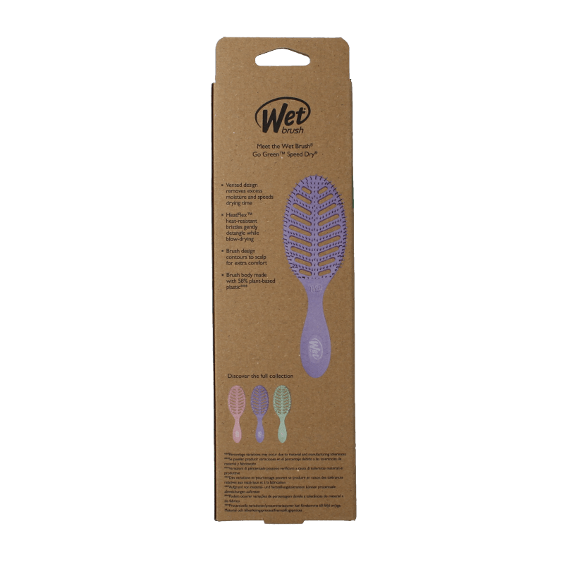 Wet Brush Go green speed dry lavender 1 Stuks - DrogistWereld