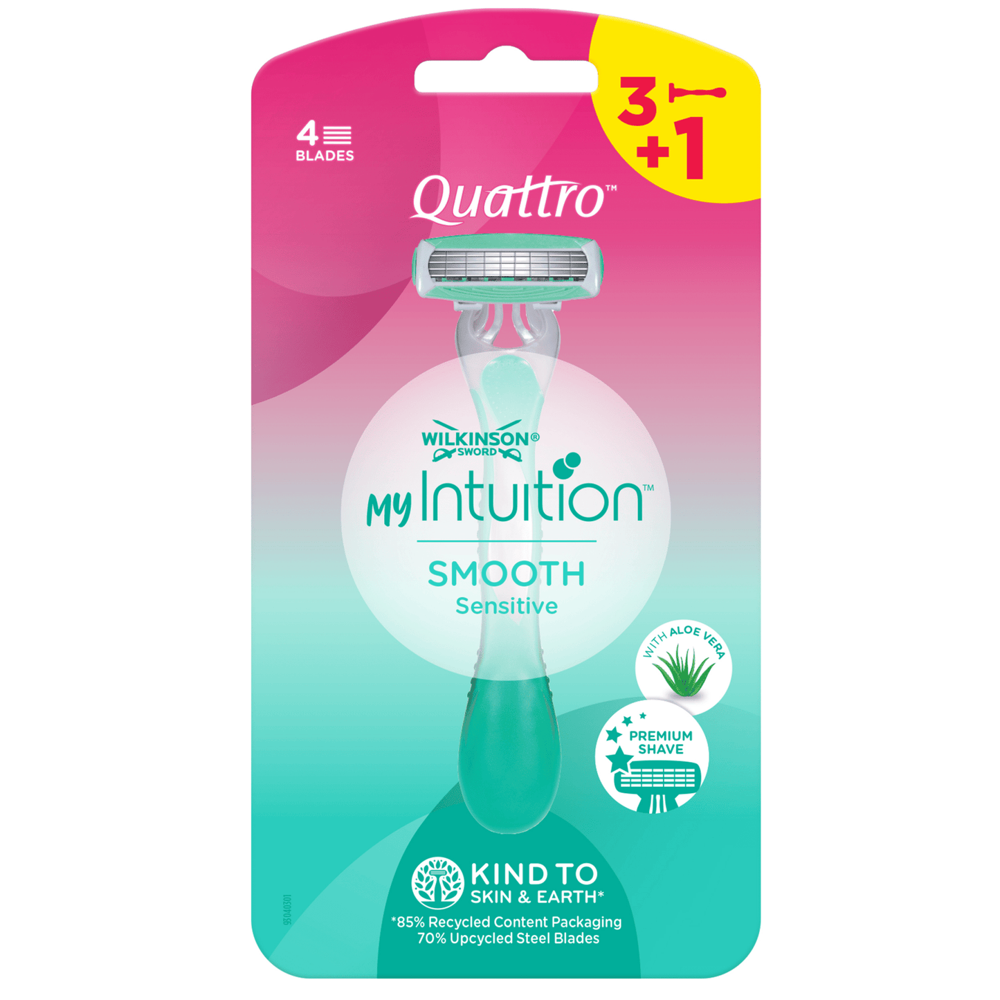 Wilkinson Quattro my intuition disposables 3+1 4 Stuks - DrogistWereld