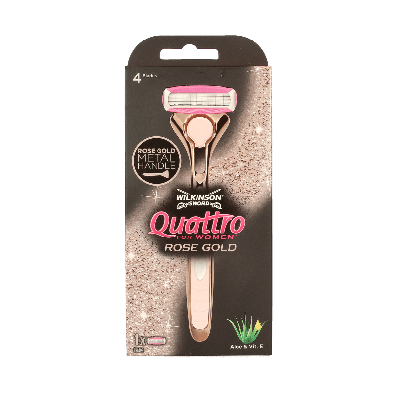 Wilkinson Quattro scheerapparaat women vintage rose gold 1 Stuks - DrogistWereld